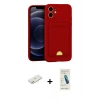 MARSİLYAN™- iPhone 11 Kılıf Vadi Çizgi Prime - Şeffaf Pasifik Cam Ekran Koruyucu + Renkli Kamera Lens Koruma Cam - TU