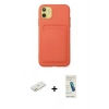 MARSİLYAN™- iPhone 11 Kılıf Vadi Çizgi Prime - Şeffaf Pasifik Cam Ekran Koruyucu + Renkli Kamera Lens Koruma Cam - TU