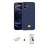 MARSİLYAN™- iPhone 11 Kılıf Vadi Çizgi Prime - Şeffaf Pasifik Cam Ekran Koruyucu + Renkli Kamera Lens Koruma Cam - TU