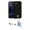 MARSİLYAN™- iPhone 11 Kılıf Vadi Çizgi Prime - Şeffaf Royal Nano Ekran Koruyucu + Pers Alüminyum Kamera Lens - GD