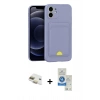 MARSİLYAN™- iPhone 11 Kılıf Vadi Çizgi Prime - Şeffaf Royal Nano Ekran Koruyucu + Pers Alüminyum Kamera Lens - GD