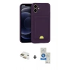 MARSİLYAN™- iPhone 11 Kılıf Vadi Çizgi Prime - Şeffaf Royal Nano Ekran Koruyucu + Pers Alüminyum Kamera Lens - GD