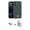 MARSİLYAN™- iPhone 11 Kılıf Vadi Çizgi Prime - Şeffaf Royal Nano Ekran Koruyucu + Pers Alüminyum Kamera Lens - KI