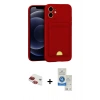 MARSİLYAN™- iPhone 11 Kılıf Vadi Çizgi Prime - Şeffaf Royal Nano Ekran Koruyucu + Pers Alüminyum Kamera Lens - KI