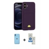 MARSİLYAN™- iPhone 11 Kılıf Vadi Çizgi Prime - Şeffaf Royal Nano Ekran Koruyucu + Neon Fosforlu Kamera Lens - MI