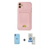 MARSİLYAN™- iPhone 11 Kılıf Vadi Çizgi Prime - Şeffaf Royal Nano Ekran Koruyucu + Neon Fosforlu Kamera Lens - MI