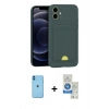 MARSİLYAN™- iPhone 11 Kılıf Vadi Çizgi Prime - Şeffaf Royal Nano Ekran Koruyucu + Neon Fosforlu Kamera Lens - MI