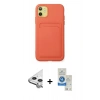 MARSİLYAN™- iPhone 11 Kılıf Vadi Çizgi Prime - Şeffaf Royal Nano Ekran Koruyucu + Raze Metal Kamera Lens - GS