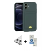 MARSİLYAN™- iPhone 11 Kılıf Vadi Çizgi Prime - Şeffaf Royal Nano Ekran Koruyucu + Raze Metal Kamera Lens - GS