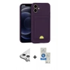 MARSİLYAN™- iPhone 11 Kılıf Vadi Çizgi Prime - Şeffaf Royal Nano Ekran Koruyucu + Raze Metal Kamera Lens - GS