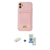 MARSİLYAN™- iPhone 11 Kılıf Vadi Çizgi Prime - Şeffaf Royal Nano Ekran Koruyucu + Renkli Kamera Lens Koruma Cam - SI