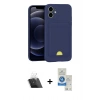 MARSİLYAN™- iPhone 11 Kılıf Vadi Çizgi Prime - Şeffaf Royal Nano Ekran Koruyucu + Kamera Lens Koruma Cam - SF