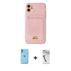 MARSİLYAN™- iPhone 11 Kılıf Vadi Çizgi Prime - Şeffaf Uv Polymer Nano Ekran Koruyucu + Mavi Neon Fosforlu Kamera Lens