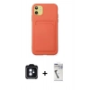 MARSİLYAN™- iPhone 11 Kılıf Vadi Çizgi Prime - Şeffaf Uv Polymer Nano Ekran Koruyucu + PVD Metal Kamera Lens - MI