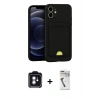 MARSİLYAN™- iPhone 11 Kılıf Vadi Çizgi Prime - Şeffaf Uv Polymer Nano Ekran Koruyucu + PVD Metal Kamera Lens - MI