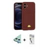 MARSİLYAN™- iPhone 11 Kılıf Vadi Çizgi Prime - Şeffaf Uv Polymer Nano Ekran Koruyucu + Raze Metal Kamera Lens - MI