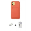 MARSİLYAN™- iPhone 11 Kılıf Vadi Çizgi Prime - Şeffaf Uv Polymer Nano Ekran Koruyucu + Renkli Kamera Lens Koruma Cam - PE