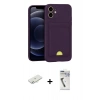MARSİLYAN™- iPhone 11 Kılıf Vadi Çizgi Prime - Şeffaf Uv Polymer Nano Ekran Koruyucu + Renkli Kamera Lens Koruma Cam - SI