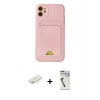 MARSİLYAN™- iPhone 11 Kılıf Vadi Çizgi Prime - Şeffaf Uv Polymer Nano Ekran Koruyucu + Sarı Renkli Kamera Lens Koruma Cam
