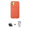 MARSİLYAN™- iPhone 11 Kılıf Vadi Çizgi Prime - Şeffaf Uv Polymer Nano Ekran Koruyucu + Kamera Lens Koruma Cam - SF