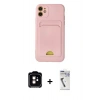 MARSİLYAN™- iPhone 11 Kılıf Vadi Çizgi Prime - Şeffaf Uv Polymer Nano Ekran Koruyucu + Turuncu PVD Metal Kamera Lens