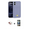 MARSİLYAN™- iPhone 11 Kılıf Vadi Çizgi Prime - Siyah 34D Hayalet Izgaralı Cam + Pers Alüminyum Kamera Lens - KI