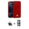 MARSİLYAN™- iPhone 11 Kılıf Vadi Çizgi Prime - Siyah 34D Hayalet Izgaralı Cam + Kamera Lens Koruma Cam - SF