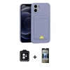 MARSİLYAN™- iPhone 11 Kılıf Vadi Çizgi Prime - Siyah 34D Hayalet Izgaralı Cam + PVD Metal Kamera Lens - YL