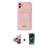 MARSİLYAN™- iPhone 11 Kılıf Vadi Çizgi Prime - Siyah 360 Mat Full Body Arka Koruyucu + Raze Metal Kamera Lens - SH