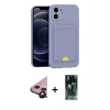 MARSİLYAN™- iPhone 11 Kılıf Vadi Çizgi Prime - Siyah 360 Mat Full Body Arka Koruyucu + Raze Metal Kamera Lens - SH