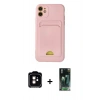 MARSİLYAN™- iPhone 11 Kılıf Vadi Çizgi Prime - Siyah 360 Mat Full Body Arka Koruyucu + PVD Metal Kamera Lens - TU