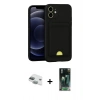 MARSİLYAN™- iPhone 11 Kılıf Vadi Çizgi Prime - Siyah 360 Mat Full Body Arka Koruyucu + Pers Alüminyum Kamera Lens - YL