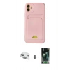 MARSİLYAN™- iPhone 11 Kılıf Vadi Çizgi Prime - Siyah 360 Mat Full Body Arka Koruyucu + Pers Alüminyum Kamera Lens - YL