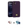 MARSİLYAN™- iPhone 11 Kılıf Vadi Çizgi Prime - Siyah 3D Antistatik Cam Ekran Koruyucu + Pers Alüminyum Kamera Lens - KI