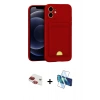 MARSİLYAN™- iPhone 11 Kılıf Vadi Çizgi Prime - Siyah 3D Antistatik Cam Ekran Koruyucu + Pers Alüminyum Kamera Lens - KI