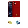 MARSİLYAN™- iPhone 11 Kılıf Vadi Çizgi Prime - Siyah 3D Antistatik Cam Ekran Koruyucu + Rainbow Kamera Lens Koruma Cam - KI