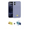 MARSİLYAN™- iPhone 11 Kılıf Vadi Çizgi Prime - Siyah 3D Antistatik Cam Ekran Koruyucu + Rainbow Kamera Lens Koruma Cam - KI