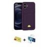 MARSİLYAN™- iPhone 11 Kılıf Vadi Çizgi Prime - Siyah 3D Antistatik Cam Ekran Koruyucu + Rainbow Kamera Lens Koruma Cam - KI