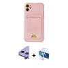 MARSİLYAN™- iPhone 11 Kılıf Vadi Çizgi Prime - Siyah 3D Antistatik Cam Ekran Koruyucu + Raze Metal Kamera Lens - MR