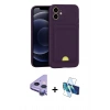 MARSİLYAN™- iPhone 11 Kılıf Vadi Çizgi Prime - Siyah 3D Antistatik Cam Ekran Koruyucu + Raze Metal Kamera Lens - MR