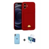 MARSİLYAN™- iPhone 11 Kılıf Vadi Çizgi Prime - Siyah 3D Antistatik Cam Ekran Koruyucu + Neon Fosforlu Kamera Lens - TU