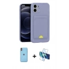 MARSİLYAN™- iPhone 11 Kılıf Vadi Çizgi Prime - Siyah 3D Antistatik Cam Ekran Koruyucu + Neon Fosforlu Kamera Lens - TU