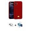 MARSİLYAN™- iPhone 11 Kılıf Vadi Çizgi Prime - Siyah 3D Antistatik Cam Ekran Koruyucu + Pers Alüminyum Kamera Lens - YL