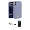 MARSİLYAN™- iPhone 11 Kılıf Vadi Çizgi Prime - Siyah 3D Antistatik Hayalet Cam Ekran Koruyucu + Pers Alüminyum Kamera Lens - GD