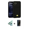 MARSİLYAN™- iPhone 11 Kılıf Vadi Çizgi Prime - Siyah 3D Antistatik Hayalet Cam Ekran Koruyucu + Raze Metal Kamera Lens - MI