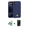 MARSİLYAN™- iPhone 11 Kılıf Vadi Çizgi Prime - Siyah 3D Antistatik Hayalet Cam Ekran Koruyucu + Raze Metal Kamera Lens - MI