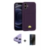 MARSİLYAN™- iPhone 11 Kılıf Vadi Çizgi Prime - Siyah 3D Antistatik Hayalet Cam Ekran Koruyucu + Raze Metal Kamera Lens - MR