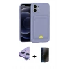 MARSİLYAN™- iPhone 11 Kılıf Vadi Çizgi Prime - Siyah 3D Antistatik Hayalet Cam Ekran Koruyucu + Raze Metal Kamera Lens - MR