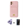 MARSİLYAN™- iPhone 11 Kılıf Vadi Çizgi Prime - Siyah 3D Antistatik Hayalet Cam Ekran Koruyucu + Raze Metal Kamera Lens - MR