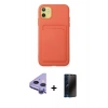 MARSİLYAN™- iPhone 11 Kılıf Vadi Çizgi Prime - Siyah 3D Antistatik Hayalet Cam Ekran Koruyucu + Raze Metal Kamera Lens - MR